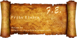Frits Elvira névjegykártya